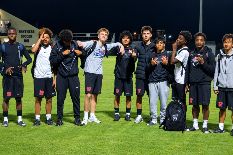 Panthers-Soccer-Team-Under-Stadium-Lights
